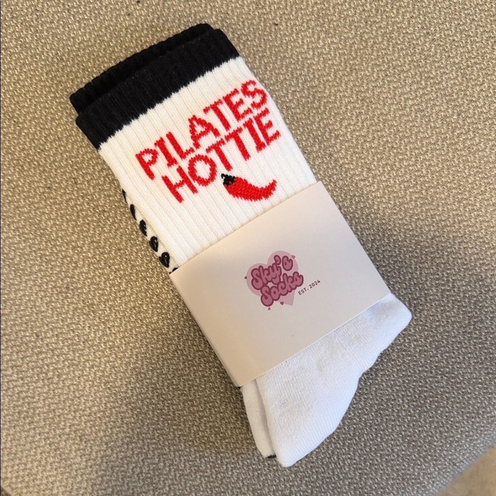 Pilates Hottie Socks - Black and White